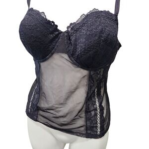 Gilligan & O'Malley 38D Sheer lace bustier lingerie top